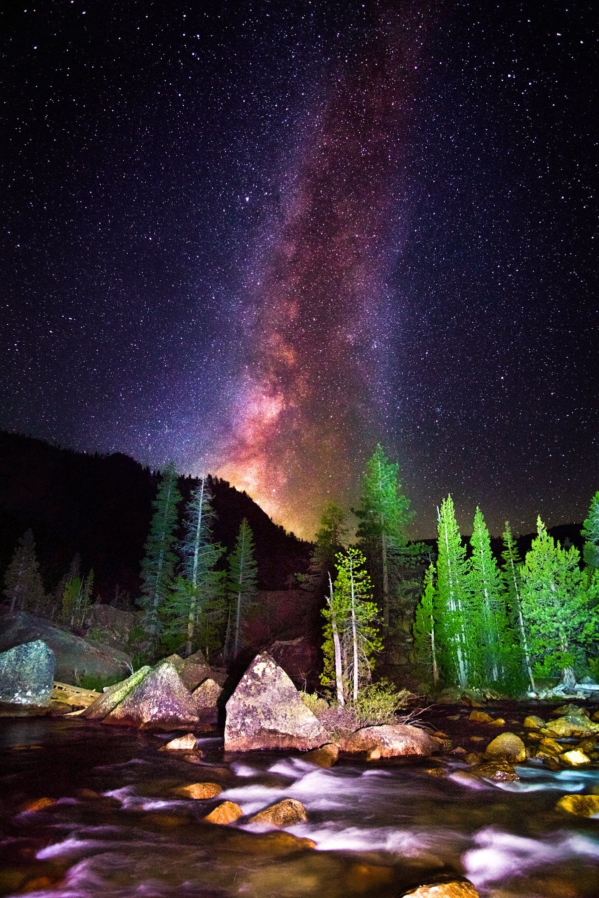 Milky Way Green Trees - jkphotoart