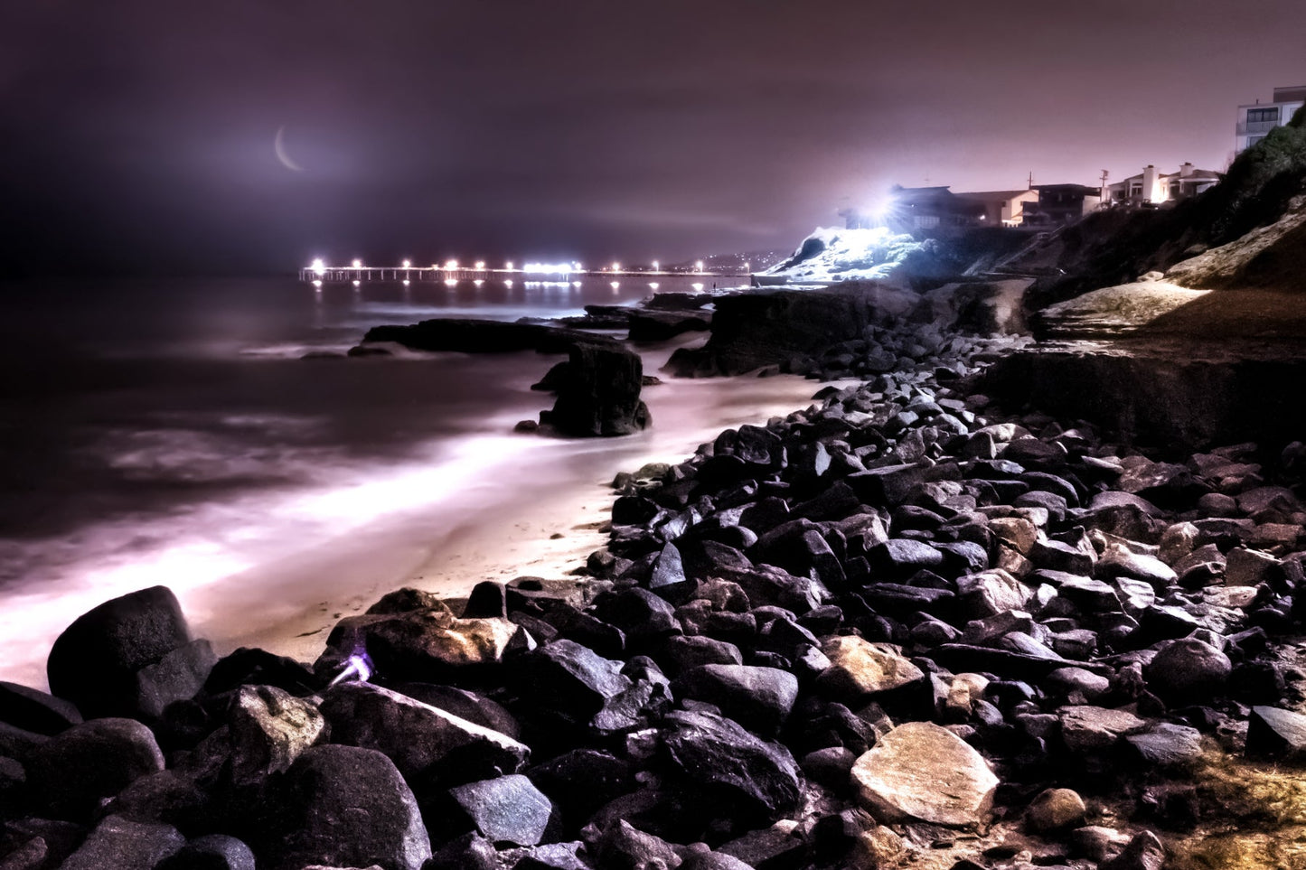Moonlight Pier - jkphotoart