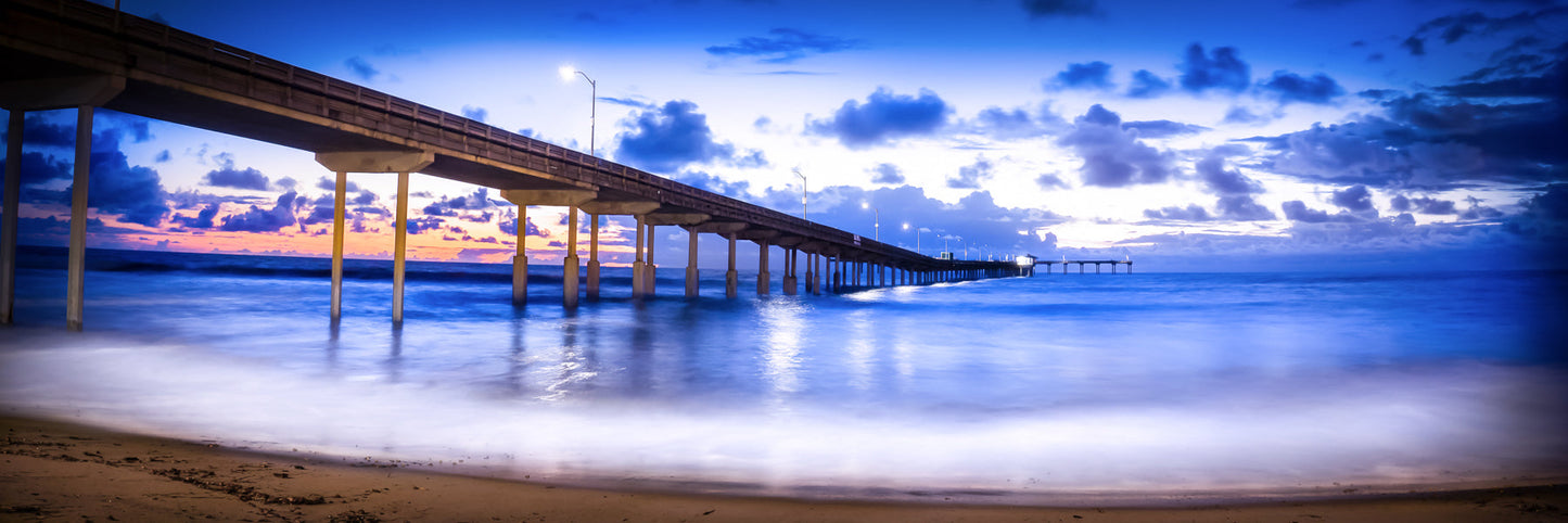 Night Pier Panorama - jkphotoart