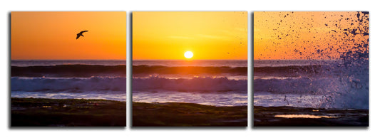 Orange Sunset Triptych - jkphotoart