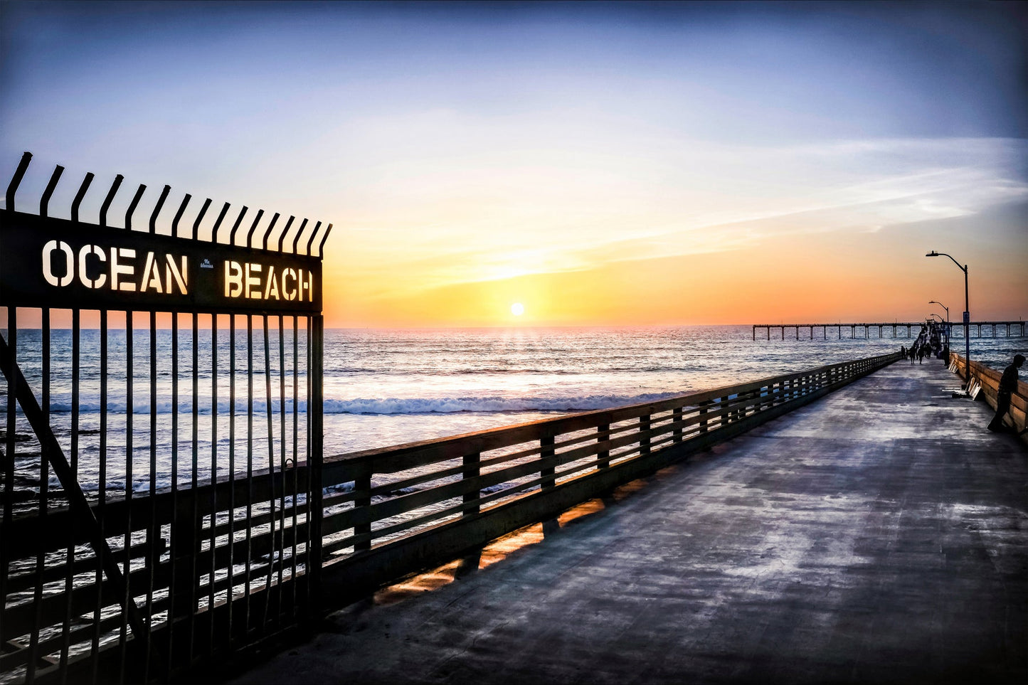 Sunny OB Pier Sign - jkphotoart